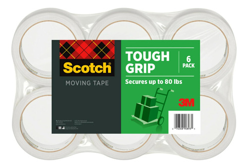 Cinta De Embalaje Móvil Scotch Tough Grip, 1,88 X 43,7 Yarda