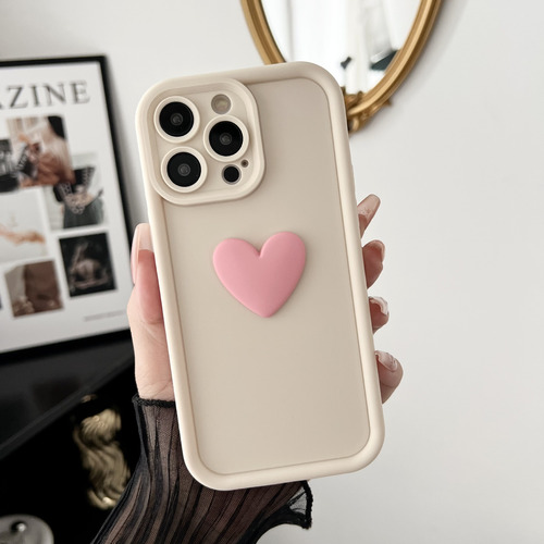 Funda De Silicona De Lujo Con Corazón 3d For iPhone New