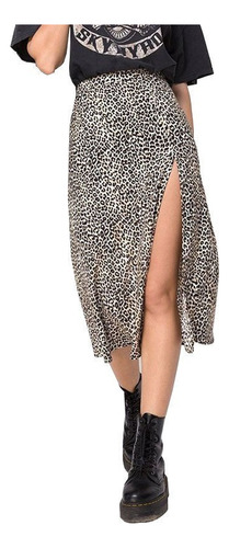 Falda Larga De Leopardo Vintage Retro De Ropa Sexy Para Muje