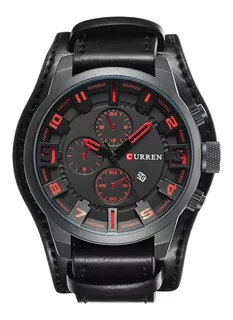 Reloj Lujo Curren 8225 Correa Cuero Cronógrafos Original