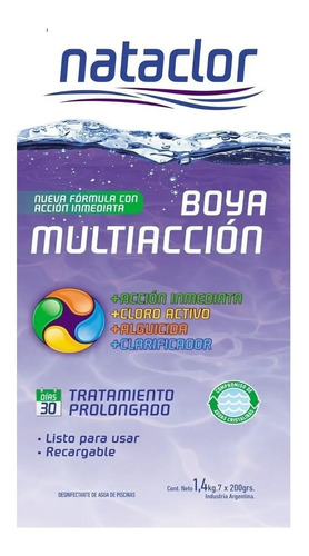 Imagen 3 de 8 de Boya Para Pileta Multiaccion Recargable Nataclor Mm