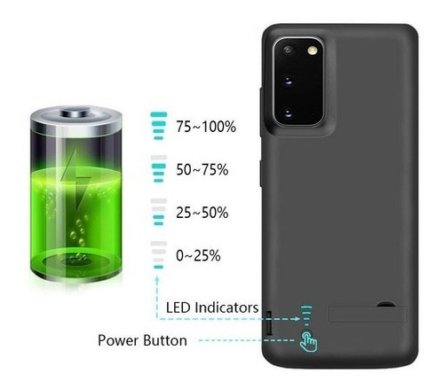 Funda Power Case Cargadora Bateria Samsung S20 Ultra Plus