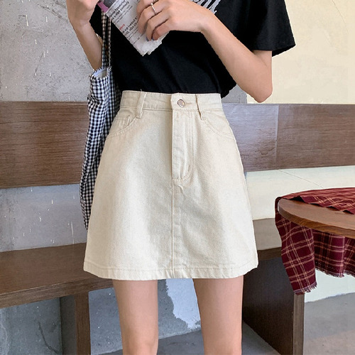 Pantalón De Mezclilla Gris Alto Tiro Estilo Coreano Verano