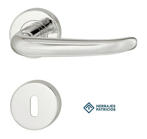 Imagen 2 de 3 de Picaporte Manija Doble Hafele 903.91.617 Hl07 Inox. Pulido