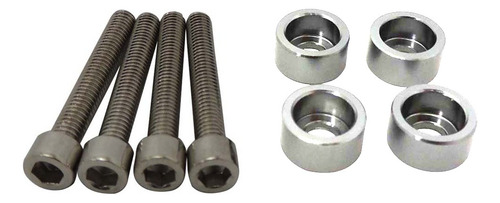 Parafusos Allen M6 / Arruelas - Pacote C/ 4 Unidades Jdm Cor Prateado