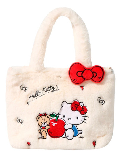 Bolsa Peluche Afelpada Bandolera Bolso De Mano Kitty Kuromi 