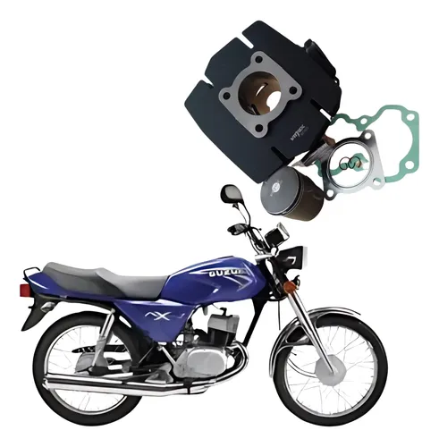 Kit Cilindro Repotenciado + Exosto Mofle Para Suzuki Ax100