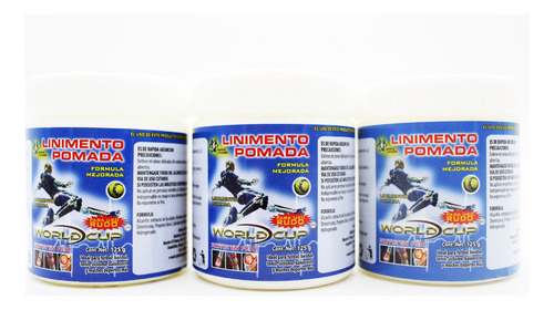 Linimento Pomada 125gr Deportes Calentamiento Muscular 3 Pz