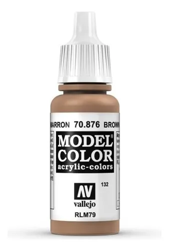 Vallejo Model Color 17ml Pintura Acrílica Color 132 Arena Marrón 70.876