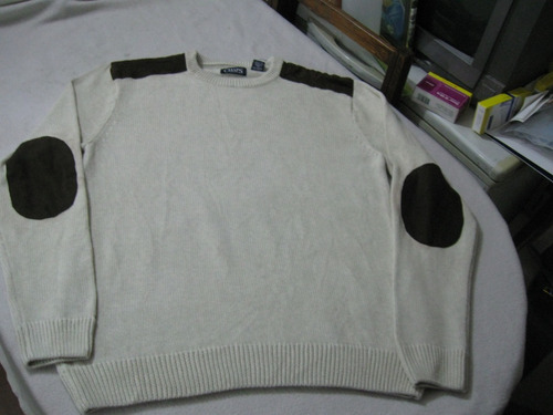 Sweater Cuello Redondo Chaps De Ralph Lauren Talla L Beige