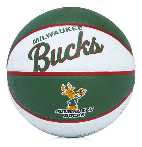 Bola De Basquete Wilson Mini Nba Team Retro Bucks 3