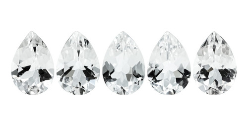 Pera De Piedra Preciosa Facetada De Danburita 12 Mm - 1 Piez