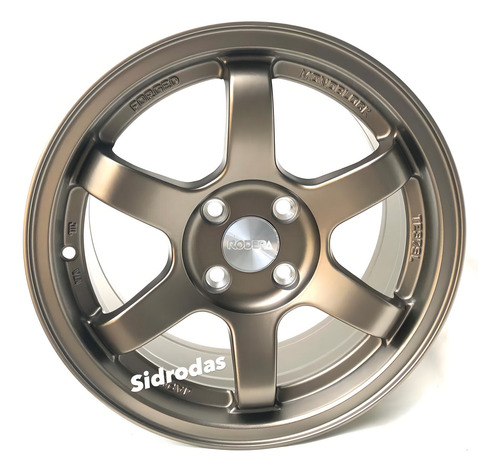 Jogo 4 Rodas Aro 15x7 Rodera Te37 4x100 Bronze Rdr09