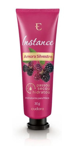 Imagem 1 de 2 de Creme Hidratante De Mãos Amora Silvestre Instance Eudora 30g
