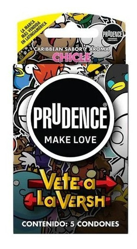 Prudence Vete A La Versh Sabor Chicle C/5 Condones De Latex