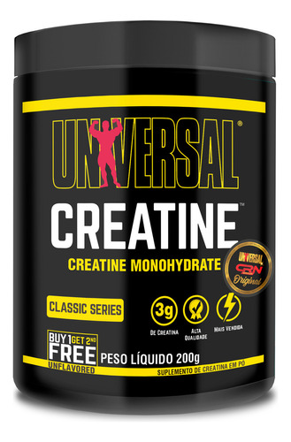 Suplemento de monohidrato de creatina de Universal Nutrition 200 g