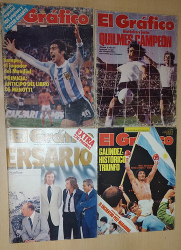 Lote De 4 Revistas El Gráfico Año 1978 Y 1979