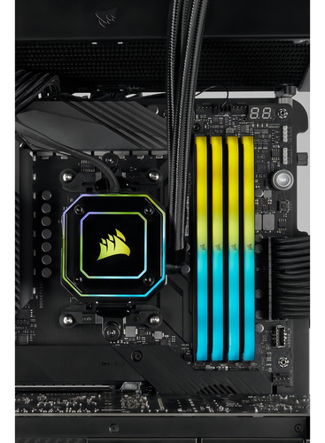 Memoria RAM Vengeance RGB RS gamer color negro 8GB 1 Corsair CMG8GX4M1E3200C16