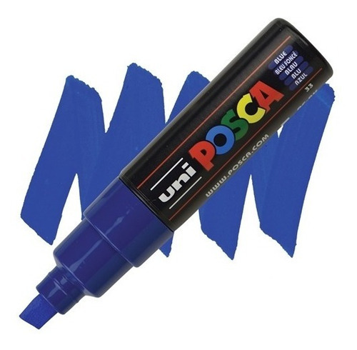 Marcador Uni Posca Pc-8k Color Azul Punto Medio Rotulador