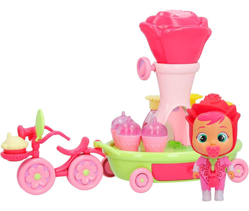 Playset Bebes Llorones La Bici Carrito De Rose