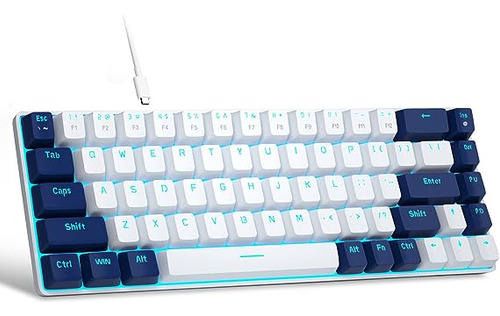 Teclado Portátil Mecanico Magegee Blanco - Switch Rojo