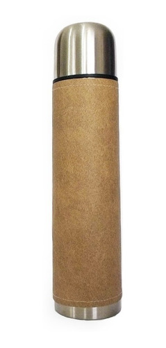 Imagen 4 de 7 de Equipo De Mate Completo Liso Marron Cuero Madera