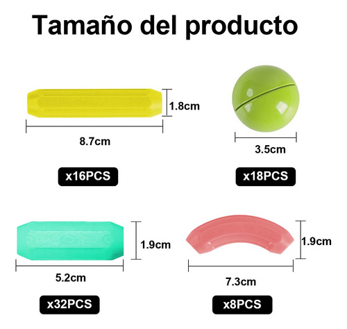 Juguete Didáctico Bloques De Varillas Magnéticos 74 Piezas