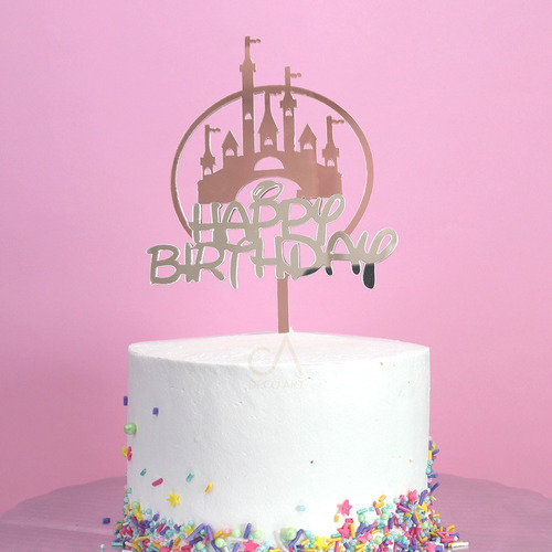 Deco Art/cake Topper Happy Birthday Unicornio/10 Set De 12pz