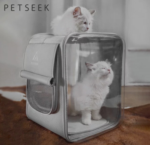 Imagen 4 de 9 de Mochila Transportadora Extra Grande Mascotas Perros Gatos