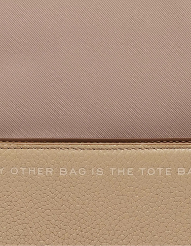 Bolsa Marc Jacobs The Leather Mini 2s4smn080s02 Acabado De Los Herrajes Oro Color Marrón Claro Correa De Hombro Marrón Claro Diseño De La Tela Lisa