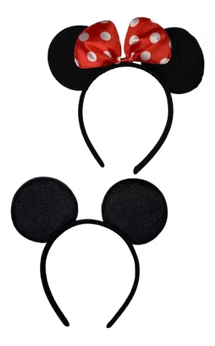 16 Diadema Minnie Mouse Orejas Raton Mickey Fiesta Niño Niña