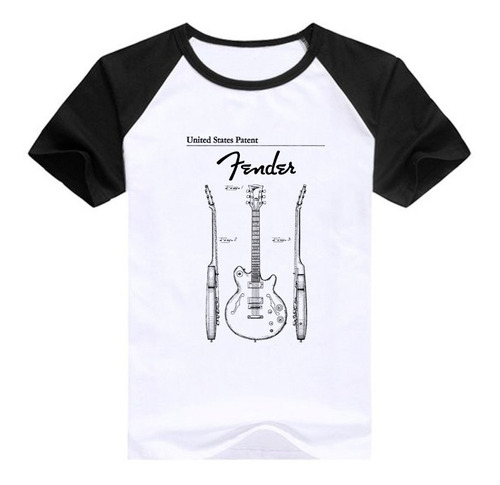 Remera Fender Guitar - Musica Spun Adulto/niño Unisex