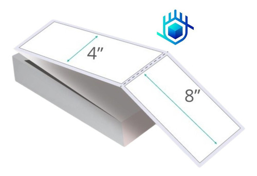 Imagen 4 de 9 de 12 X 500 Etiquetas Guias 4x8 Fanfold Abanico Termica Directa