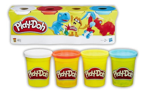 Play-doh Empaque Mini Plastilina X 4 Hasbro Color Multicolor