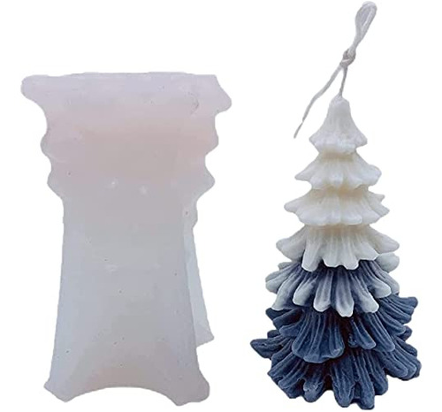 Molde De Silicona Para Velas De Árbol De Navidad De Conífera