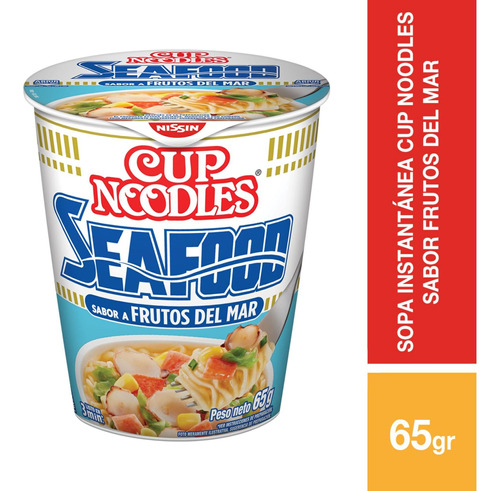 Sopa Instantánea Cup Noodles Sabor Frutos Del Mar 65gr