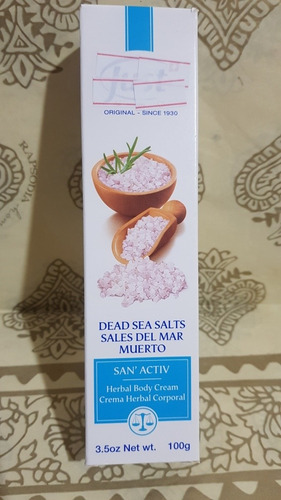 Crema San Activ Con Sales Del Mar Muerto Just 100g