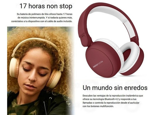 Auriculares Inalambricos Bluetooth Energy Sistem Usb Con Mic
