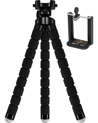 Imagem 1 de 7 de Tripe Para Celular Suporte Mesa Flexivel Camera Pedestal 360