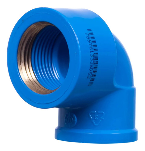 Joelho Cotovelo Azul Latao 25mm X 3/4 Cola Rosca C/ 10un