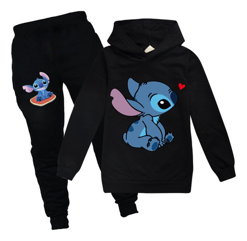 Stitch Sudadera Con Capucha Y Pantalón Para Niños.