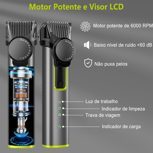 All-in® Barbeador Elétrico Aparador De Barba Cabelos 4 Em 1