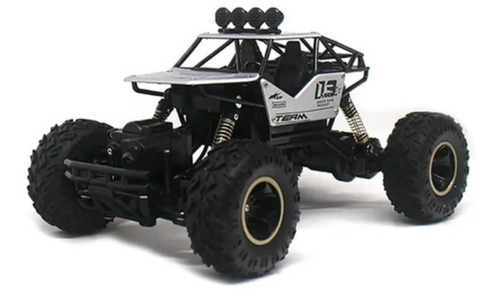 Carro Rock Crawler Rc 4x4 Off Road 28cm Cor Prateado