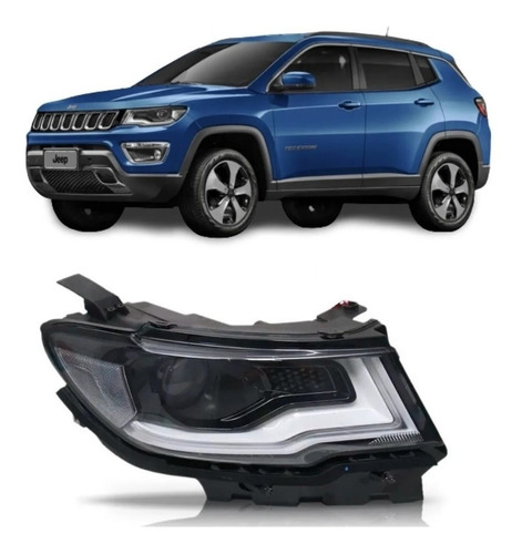 Óptica P/ Jeep Compass 2017 2018 2019