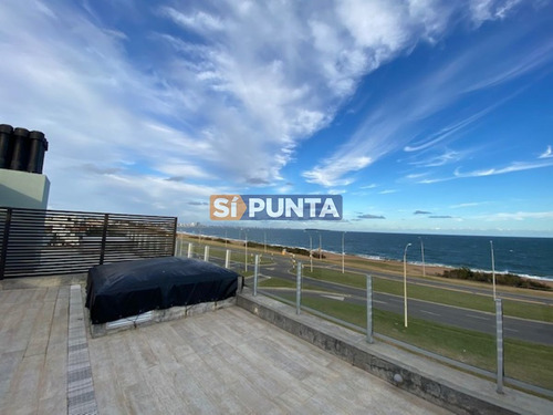 Imagen 25 de 30 de Apto Con Vista A La Playa Mansa, Con Estufa A Leña Y Parrillero.