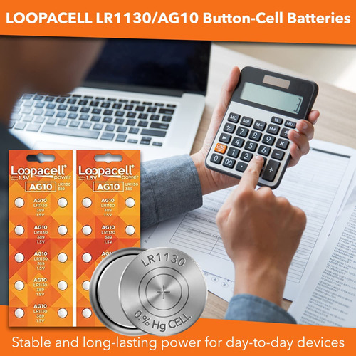 Loopacell Ag10 Lr1130 389 Pilas Alcalinas Para Reloj X 20