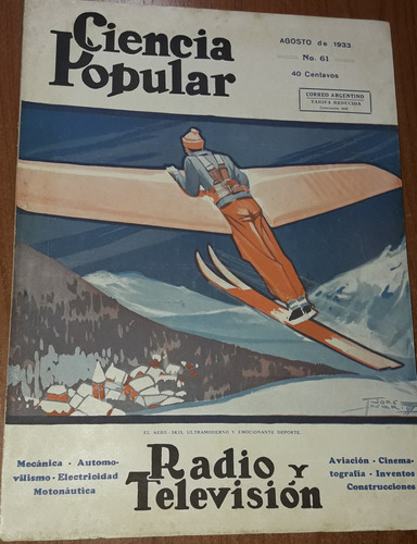 Revista Ciencia Popular N°61  Agosto De 1933