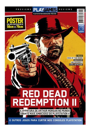 Superpôster Playgames - Red Dead Redemption 2 - Arte B, De Editora Europa. Editorial Europa, Capa Mole, Edição 2024-06-24 00:00:00 Em Português