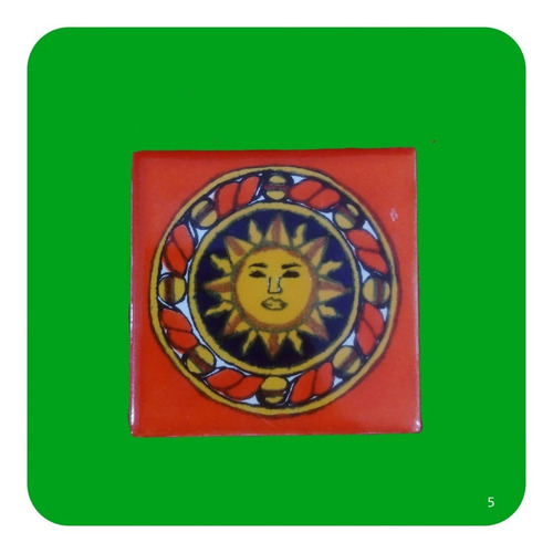 Imagen 5 de 9 de 100 Azulejos De Cerámica Tipo Talavera 5x5 Cm Confeti