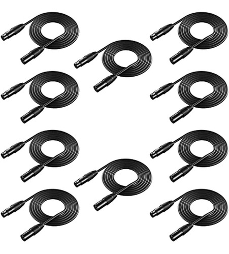 Neewer 10pack 65 Pies2 Metros Dmx Etapa Luz Cables Con 3 Pi